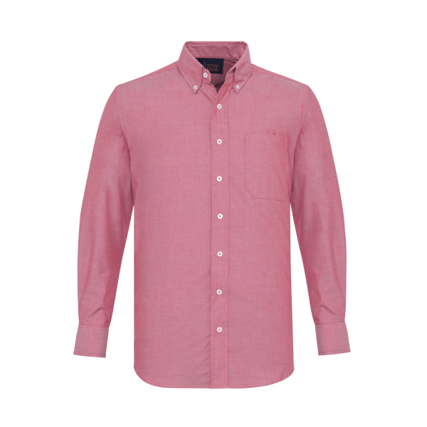 Oxford Thai Red Long Sleeve Shirt For Men